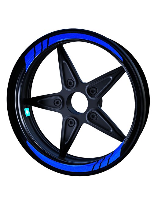 Çınar Extreme Reflektif Mavi Moto GP İç Jant Şeridi Sticker Çınar Extreme