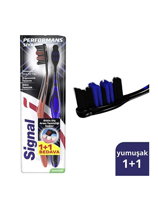 Signal Performance Black Diş Fırçası 1+1