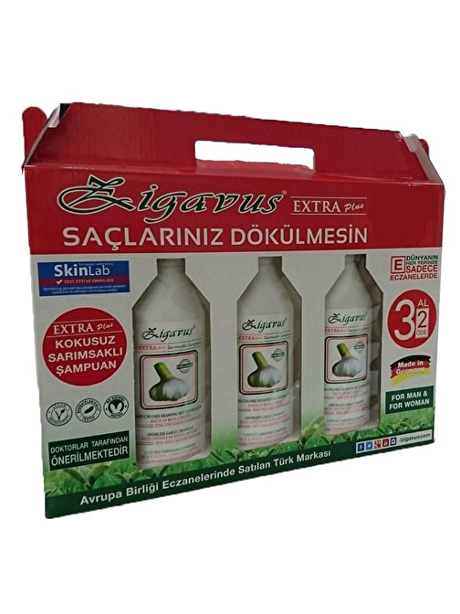 Zigavus Extra Plus Sarımsaklı Şampuan 250 ml 3 Al 2 Öde