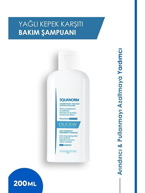 Ducray Squanorm Pellicules Grasses Yağlı Kepek Karşıtı Şampuan 200 ml