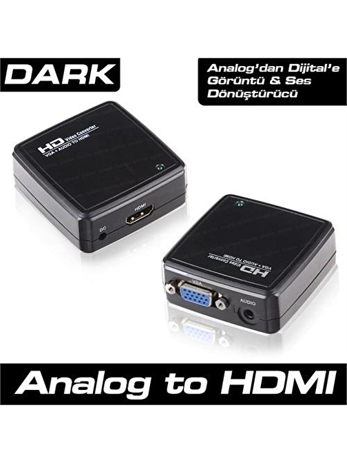 Dark Dk-Hd-Avgaxhdmı Vga To Hdmı Aktif Dönüştürücü