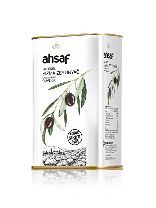 Ahsaf Soğuk Sıkım Naturel Sızma Zeytinyağı 1 lt