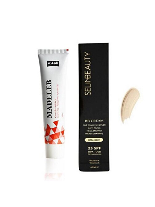 W-Lab Kozmetik Madeleb Krem 40 ml + Selin Beauty Bb Cream Extra Light