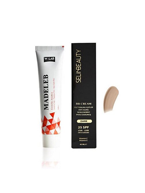 W-Lab Kozmetik Madeleb Krem 40 ml + Selin Beauty Bb Cream Dark Spf25 40 ml