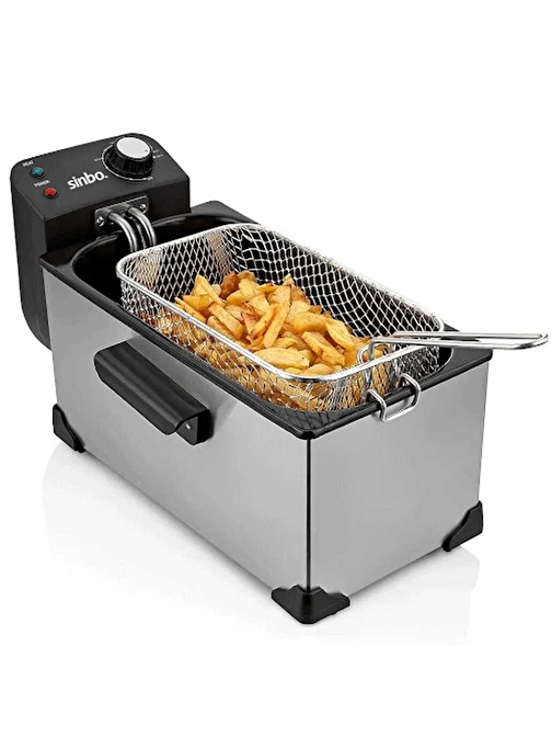 Sinbo SDF-3827 2200 W 3 lt Airfryer Yağsız Sıcak Hava Fritözü Siyah