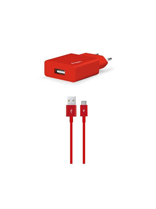 Ttec Smartcharger Seyahat Şarj Aleti 2.1a C Kırmızı Kablo 2SCS20CK