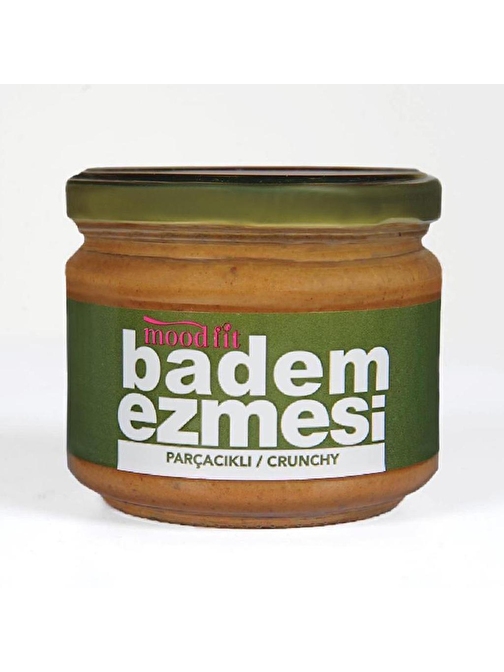 badem ezmesi parçacıklı/crunchy 300 gr iri badem parçacıklı crunchy