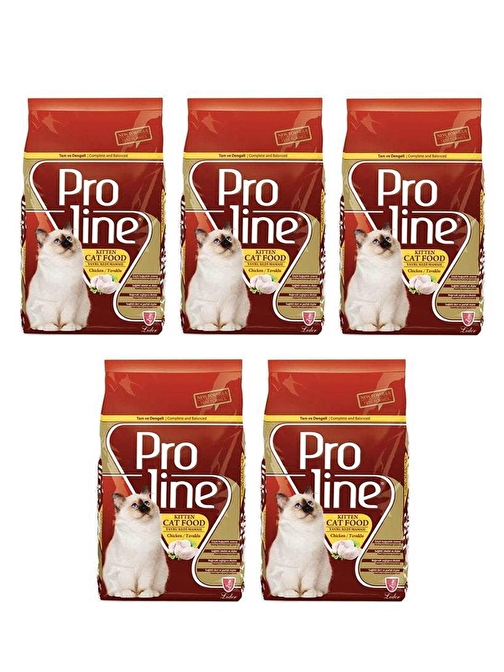 Pro Line Kitten Tavuklu Yavru Kedi Mamasi 400 gr 5 Adet