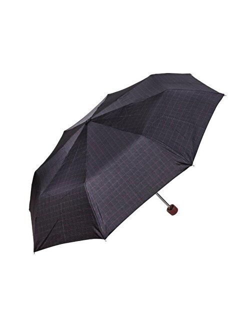 Snotline Şemsiye Süper Mini Bordo Kare Desen Siyah 09G