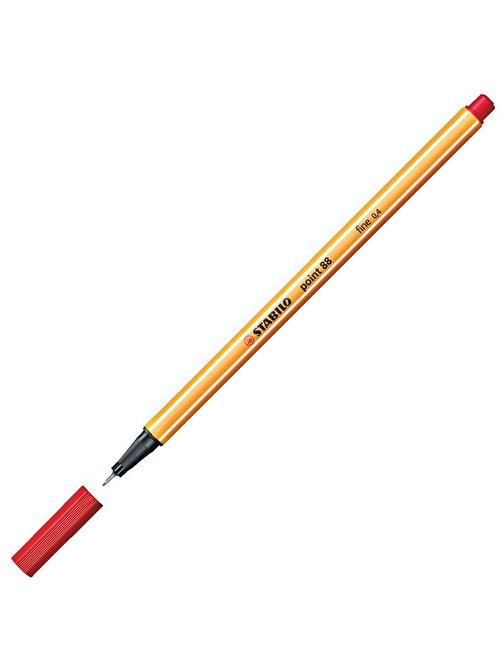 Stabilo Point 88/40 - 0,4 mm İnce Keçe Uçlu Kalem Kırmızı