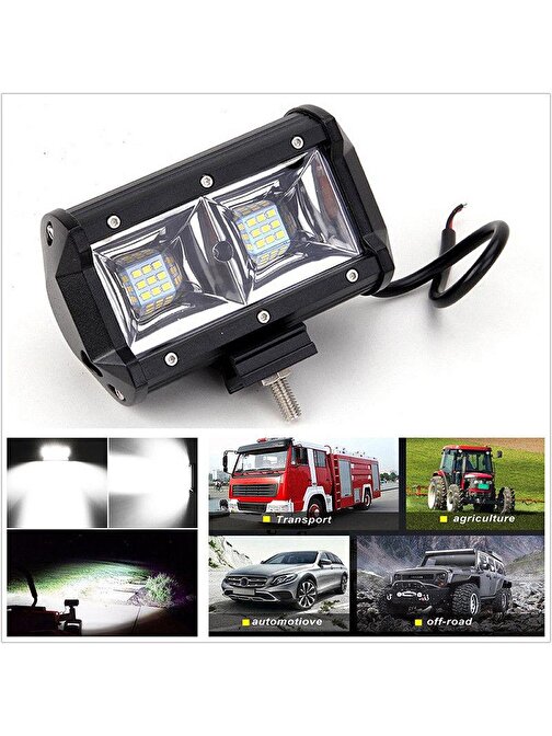 18 Ledli 54W Metal Kasalı Off Road Gündüz Yayıcı Sis Lambası 12V