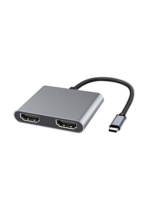 Techmaster 1 Portlu USB 45294 Dahili Kablolu Type-C HDMI USB Çoğaltıcı