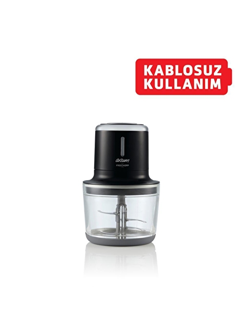 Arzum AR1128 Freechopp Cam Hazneli Şarjlı Doğrayıcı