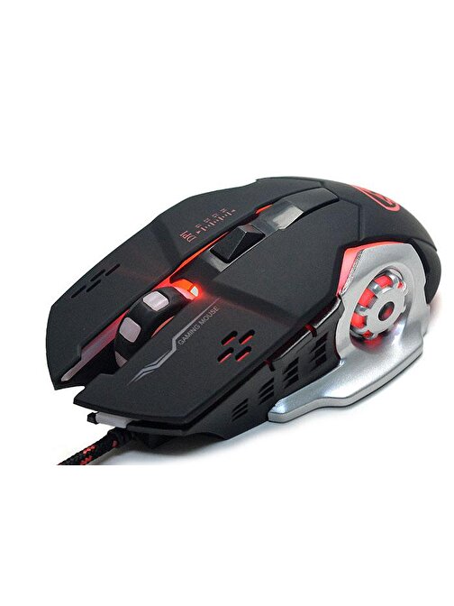 Hytech HY-X9 RGB Kablolu 3D Siyah Optik Led Gaming Mouse