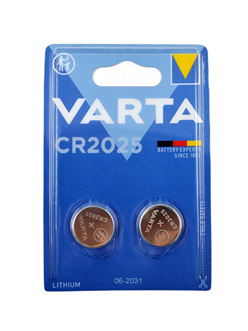 Varta Cr2025'lityum Para Düğme Pil 2'li Blister