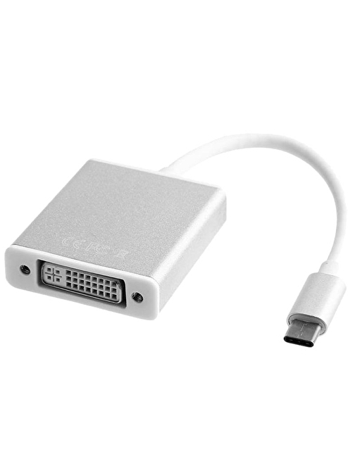 Techmaster 1 Portlu USB 45294 Dahili Kablolu Type-C Dvi Çevirici Dönüştürücü USB Çoğaltıcı