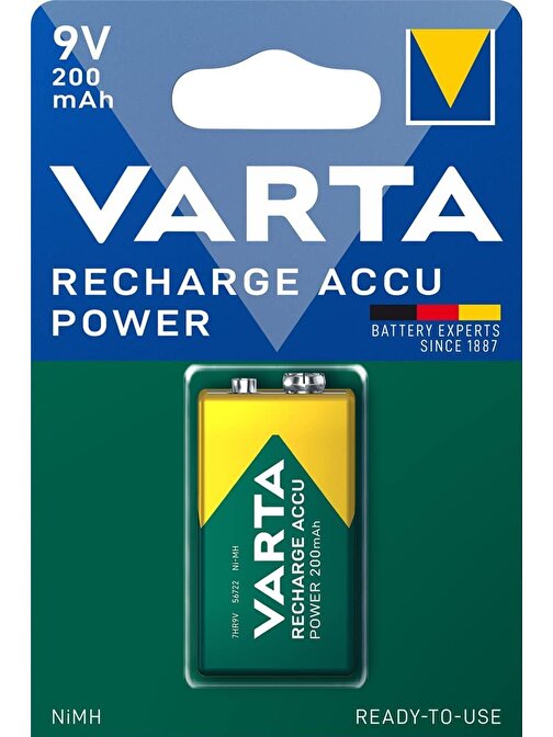 Varta 9V 200 Mah Şarj Edilebilir Pil