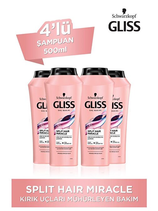 Gliss Split Hair Miracle Şampuan 4 x 500 ml