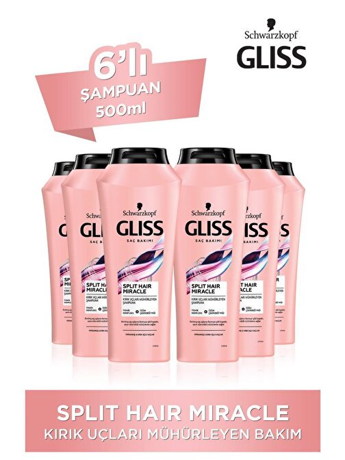 Gliss Split Hair Miracle Şampuan 6 x 500 ml