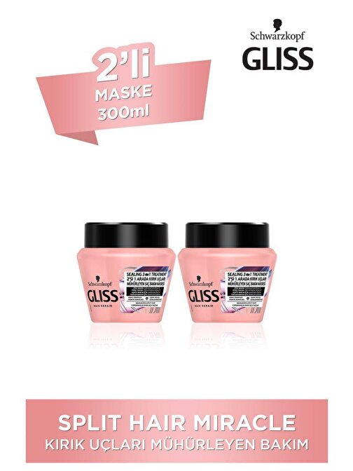 Gliss Split Hair Miracle Maske 300 ml X 2 Adet