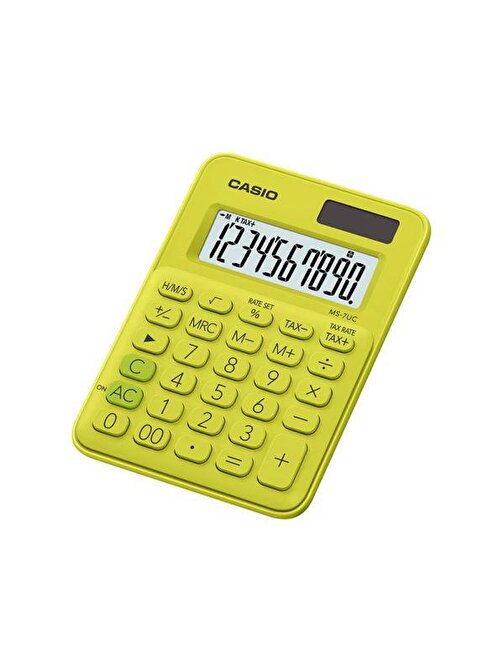 Casio Ms-7Uc-Yg Renkli Masa Tipi 10 Hane Hesap Makinası