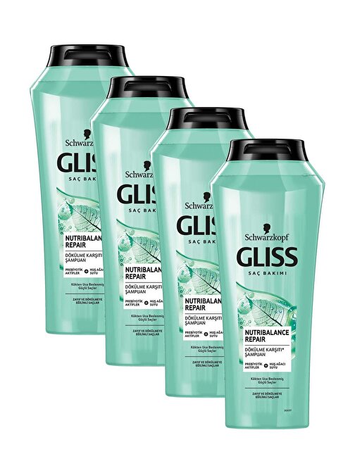 Gliss Nutribalance Repair Saç Dökülmesine Karşı Şampuan 4 x 500 ml