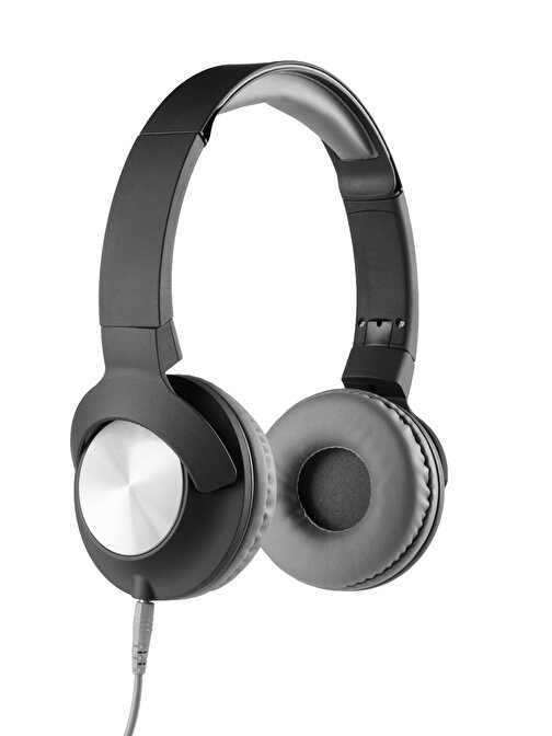 Mf Product 0107 Mikrofonlu Kablolu Kulak Üstü Kulaklık Siyah