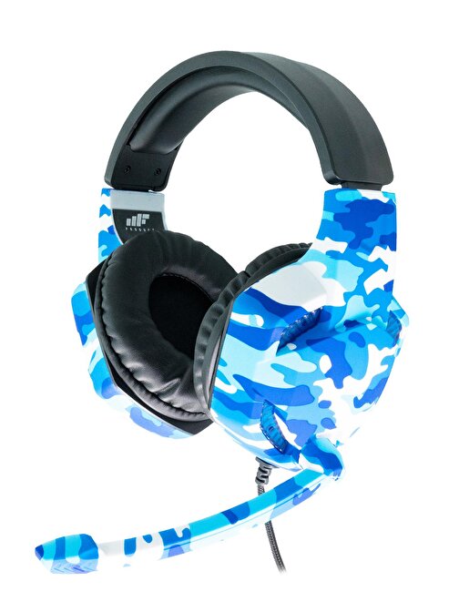 Mf Product Strike 0540 Kablolu Kulaküstü Kamuflajlı Oyuncu Kulaklığı Mavi