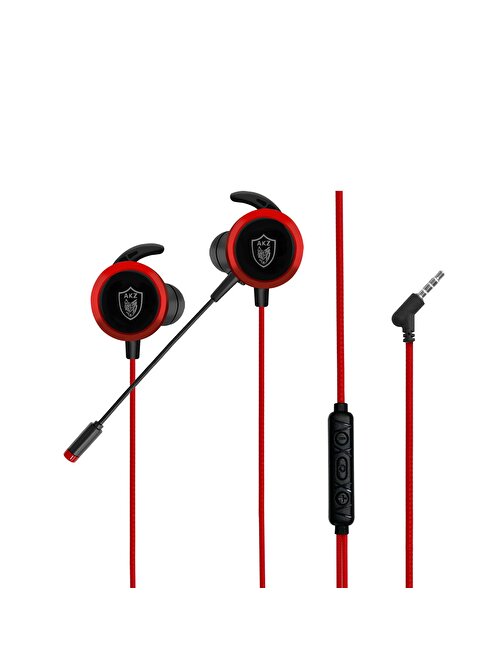 Mf Product Strike 0643 Mikrofonlu Kablolu Kulakiçi Oyuncu Kulaklığı Kırmızı