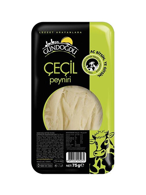 Gündoğdu Liflif Çeçil Peyniri 75 gr