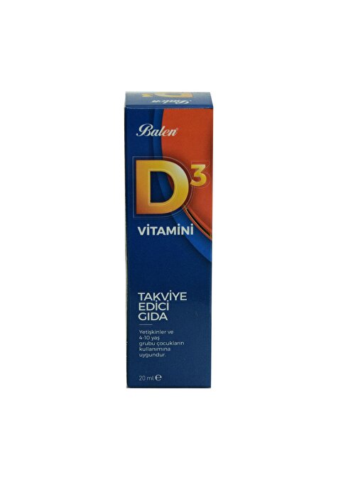 Balen D3 Vitamini Takviye Edici Gıda 20 ML