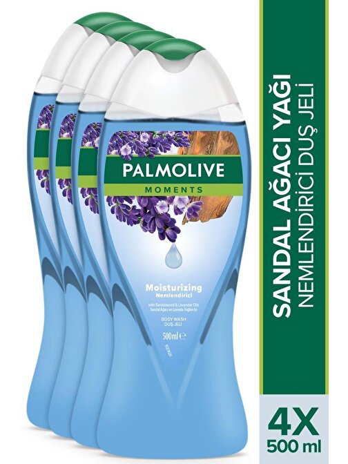 Palmolive Moments Sandal Ağacı Ve Lavanta Yağları İle Nemlendirici Banyo Ve Duş Jeli 500 ml  x 4 Adet