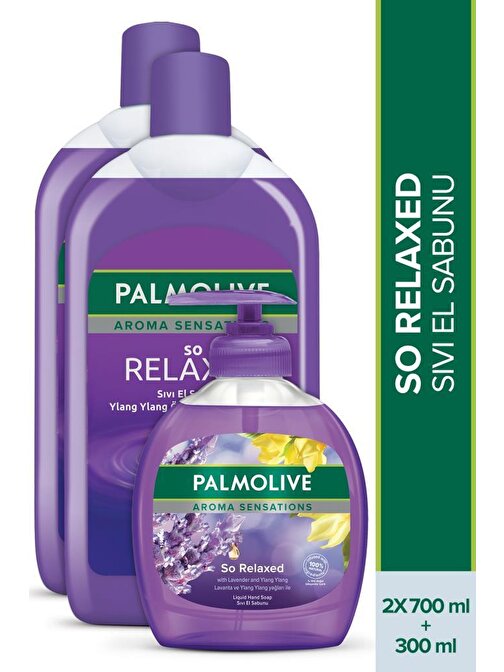 Palmolive Aroma Sensations So Relaxed İris Özü İle Sıvı El Sabunu 300 ml + 700 ml + 700 ml