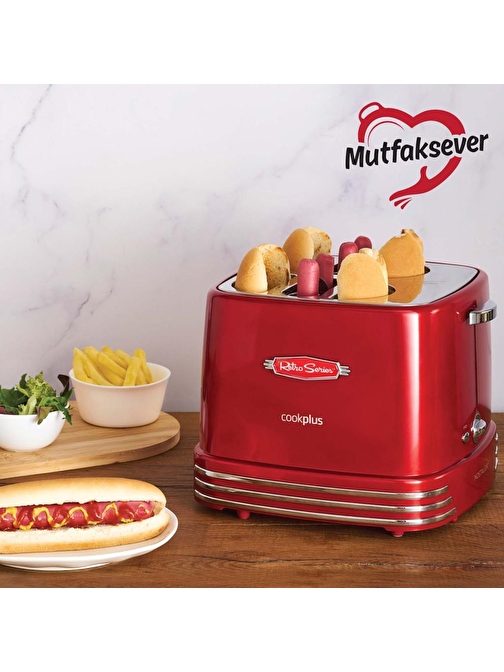 Cookplus Cookplus Mutfaksever 4Lü Sosisli Sandviç (Hot Dog) Yapma Makinesi