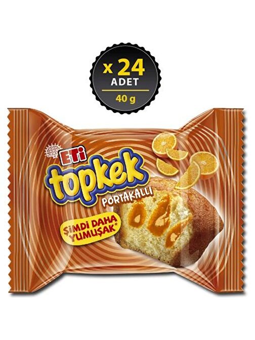 Eti Topkek Portakallı 40 gr x 24 Adet