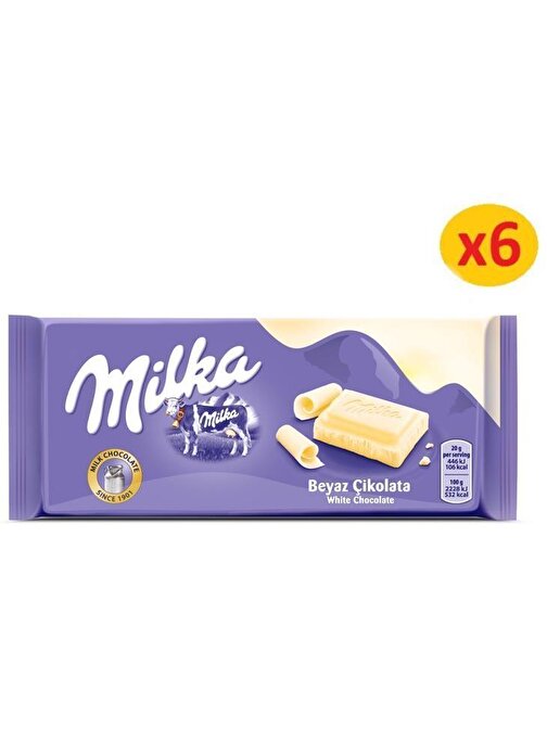 Milka Beyaz Çikolata 80Gr - 6 Adet