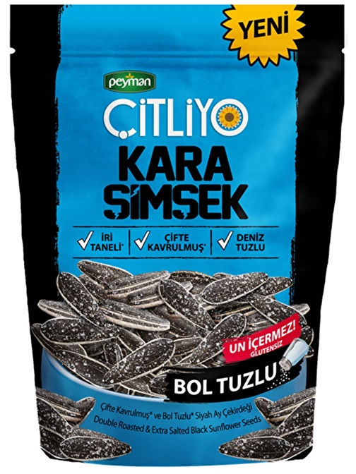 Peyman Çitliyo Kara Şimşek Bol Tuzlu Ay Çekirdeği 120 Gr