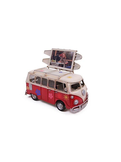 Dekoratif Metal Minibüs Çerçeveli Biblo Kumbaralı