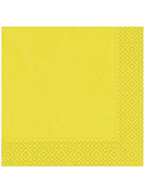 Huramarketing Parti Aksesuar Sarı Renk Çift Katlı Kağıt Peçete 20 Adet