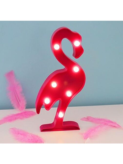 Huramarketing Led Işıklı Flamingo Gece Lambası Dekoratif Aydınlatma