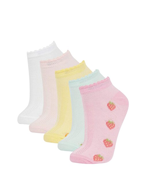 Kız Çocuk 5li Pamuklu Patik Çorap W9534A6NS