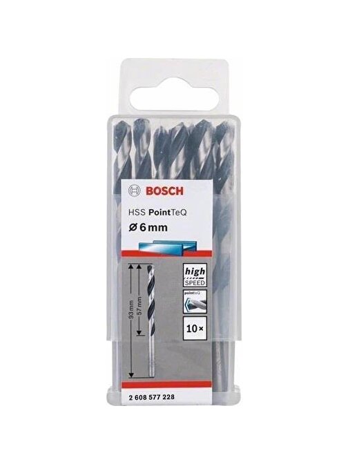 Bosch Hss Pointteq Metal Matkap Ucu 6.0  Mm 10'Lu
