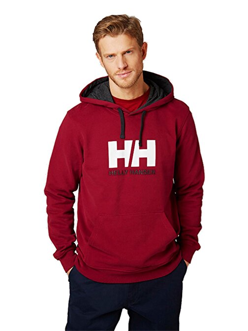Helly Hansen Hha.33977 - Logo Hoodie Sweat Shirt Bordo S