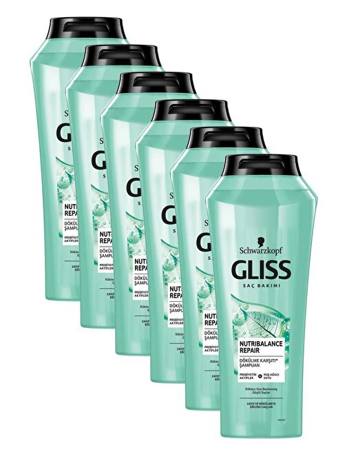 Gliss Nutribalance Repair Saç Dökülmesine Karşı Şampuan 6 x 500 ml