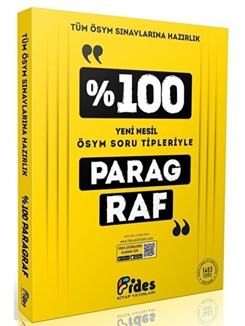 Fides Tyt Ösym Soru Tipleriyle %100 Paragraf