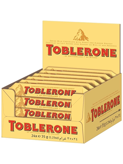 Kent Toblerone Bal Bademli Çikolata 35 gr x 24 Adet