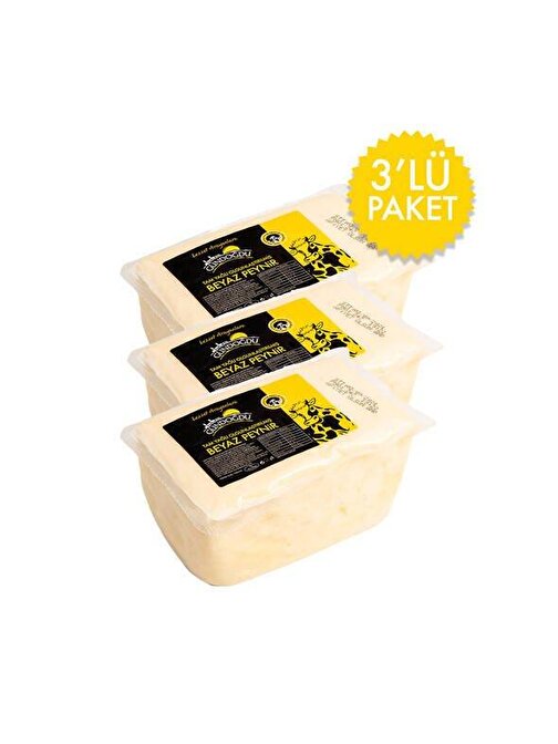 Gündoğdu 1 Yıl Olgunlaştırılmış İnek Beyaz Peyniri 3'lü Paket Yaklaşık 1,980 Kg