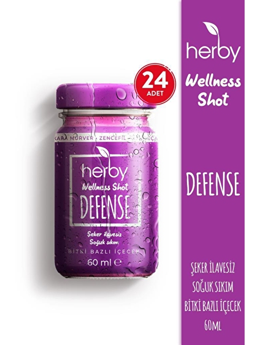 Herby Defense Shot Bağışıklık Bitki Bazlı İçecek X24