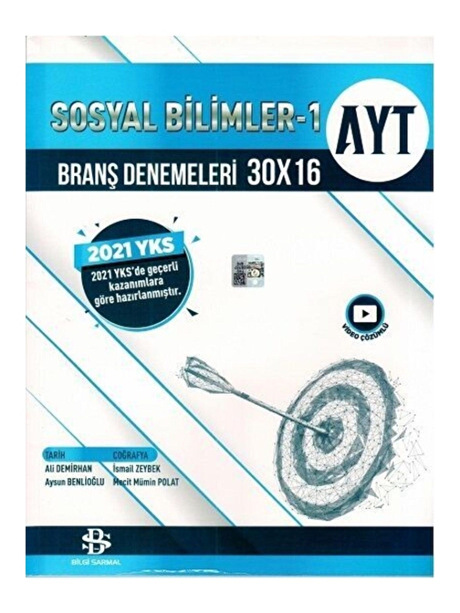 Bilgi Sarmal Ayt Sosyal Bilimler 1 30 X 16 Branş Denemeleri