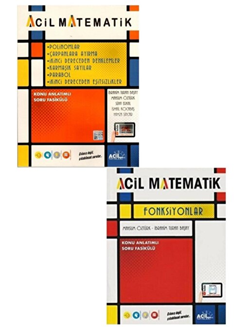 Acil Yayınları Acil Yayınları Fonksiyonlar +polinom Çarpanlara Ayırma, Tek Kitap 6 Matematik Fasikülü 2 Li Set Yeni